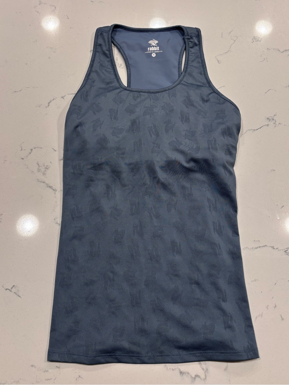 Run In Rabbit  Built in Bra Tank XS Blue